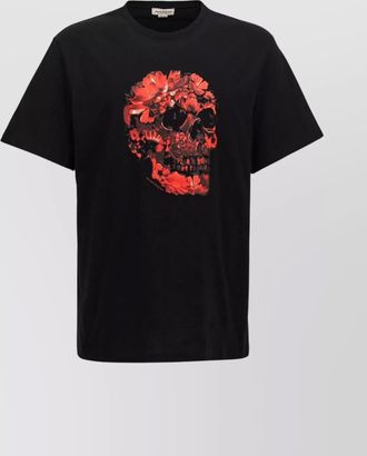 Alexander McQueen skull and floral graphic print t-shirt