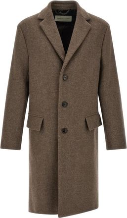 Dries Van Noten Rustiek Jas - Heren - Mantel - Bruin - S - Wol - Jassen