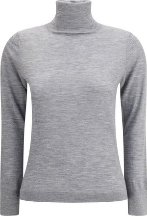 Allude Gray Cashmere Womens Turtleneck