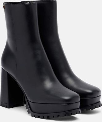 Gianvito Rossi Leather platform ankle boots