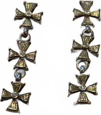 Konstantino Womens Sterling 18Kdiamond Earrings In Gold/silver