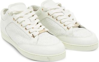 Jimmy Choo London Sneakers con glitter - Bianco