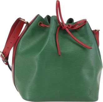 Louis Vuitton Bicolor Petit Noe Epi Leather Green Leather Handbag (Pre-Owned)