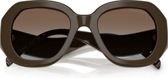 Giorgio Armani 0ar8248 Oversized Geometric Sunglasses with Glossy Finish
