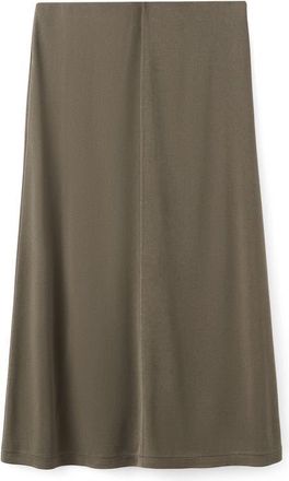 Mango Modal Blend Midi Skirt in Khaki Green at Nordstrom, Size X-Small