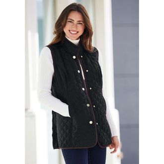 Jessica London Quilted Vest in Rich Burgundy at Nordstrom, Size 16