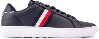 Tommy Hilfiger Corporate Stripes Sneakers - Heren - Sneakers - Blauw - 40 EU - Leer - Schoenen