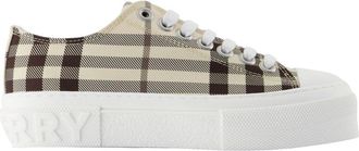 Burberry Check Sneakers - Dames - Sneakers - Beige - 38 EU - Katoen - Schoenen