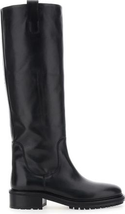 Aeyde Henry Hoge Laars - Dames - Hoge Laarzen - Zwart - 40 EU - Leer - Schoenen