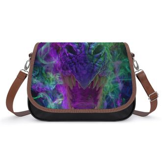 Generic Dragon Head Womens Crossbody Bag Fashion Shoulder Handbags Message Tote Bag with Adjustable Strap