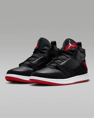 Nike Jordan Fadeaway AO1329-023 Sneakers Mens Black Red Leather Shoes LIQ474