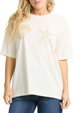 Billabong In Front of Me Graphic Oversize Graphic T-Shirt in White Cap at Nordstrom, Size X-Large