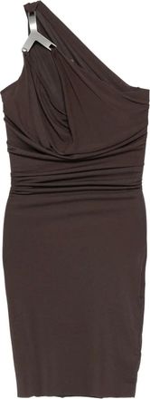 Rick Owens one-shoulder draped dress - Black