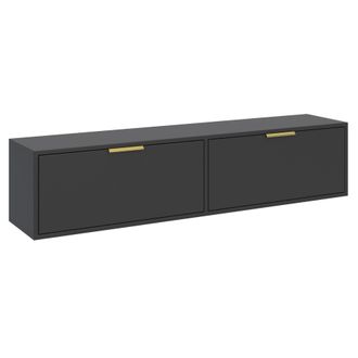Selsey Selsey Vena - Mueble Tv Flotante 2 Puertas - Negro - 140 Cm