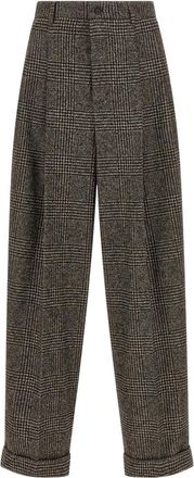 Dolce & Gabbana Brown Prince of Wales Wool pants