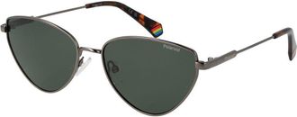 Polaroid Grijze Metalen Zonnebril