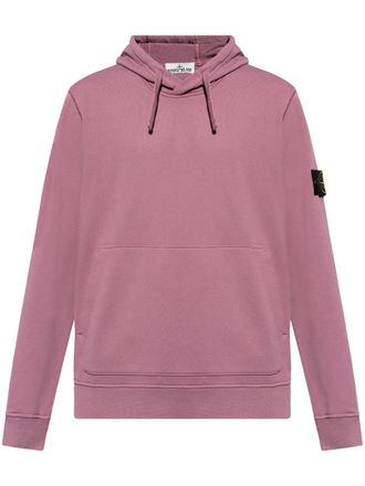 Stone Island Hoodie met Compass-logopatch - Paars