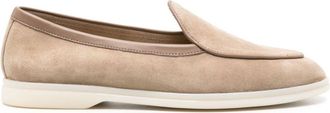 Scarosso Livio suede loafers - men - Calf Leather/Rubber/Calf Suede - 44 - Neutrals