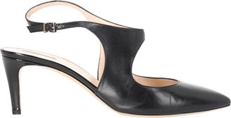 Armani Giorgio Armani Cut-Out Slingback Pumps in Zwart Leer