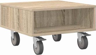 vidaXL Mesa Lateral Con Ruedas Roble Sonoma 50,5 X 50 X 30 Cm Vidaxl
