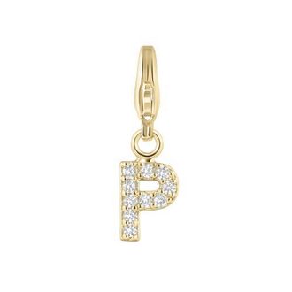 Electric Picks Initial Charm in Gold - P at Nordstrom