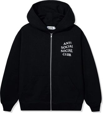 ANTI SOCIAL SOCIAL CLUB Hoodies & sweatvesten, Heren, Zwart, S, Zip-through Hoodie