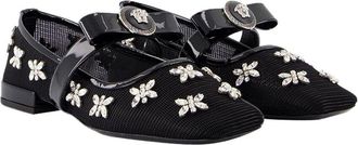 Versace Womens Calfskin Gianni Ribbon Flat, Never Worn (Authentic Pre-Loved)