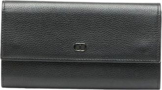 Dior Pre-owned Wallets, male, Black, Size: ONE SIZE Pre-owned CD Logo Leather Wallet