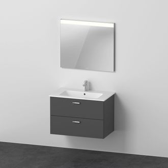 Duravit Duravit - Xbase, Juego De Muebles De Pared, Con Espejo Led, Lavabo