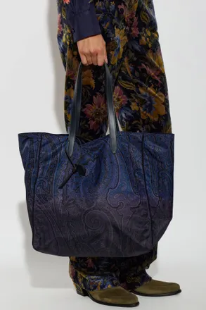 Etro Unfold Me Bag, Womens, Navy Blue