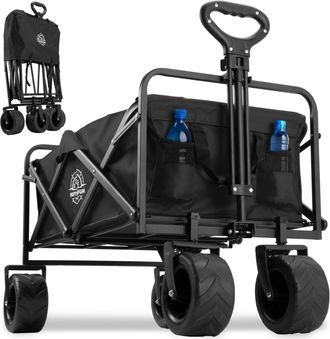 OEM Carrito De Jard&iacute;n Plegable Para Playa, Color Negro Coral