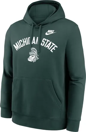 Nike Michigan State Legacy Arch Club Nike Mens College Pullover Hoodie in Green | NKDK3EYMSV-N9R