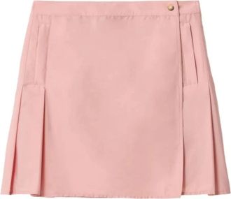 Burberry Geplooide Minirok van Stretch Nylon - Dames - Korte rokken - Roze - XS - Nylon - Rokken