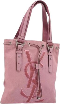Saint Laurent Pre-owned Tote Bags, female, Pink, Size: ONE SIZE Pre-owned Vintage Tote Bag