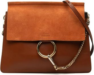 Chlo&eacute; Pre-owned Chloe Medium Calfskin and Suede Faye Crossbody Ladies 57TJ6Z38KP4I1ADP