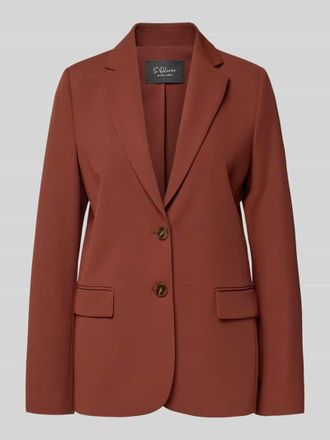 s.Oliver Black Label Regular Fit Blazer aus Twill in Rostrot, Gr&ouml;&szlig;e 40