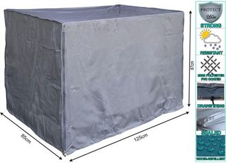 Quick-Star 10 X Cubierta De Malla Para Cajas 125x85x87cm Cubierta Protectora Gris Lona Poli&eacute;ster