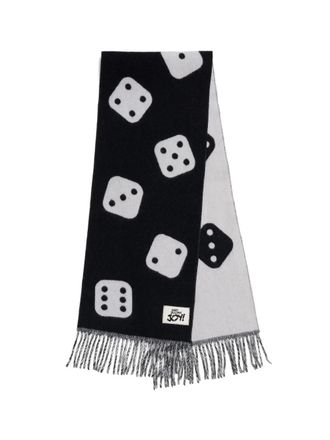 Marc Jacobs Sciarpa The Dice con frange - Nero
