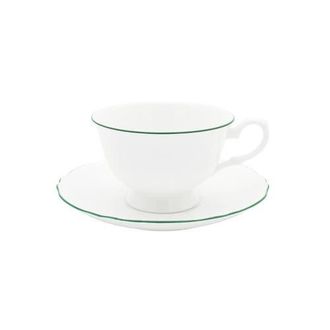 Twig New York Amelie Tea Cup & Saucer in Forest Green at Nordstrom