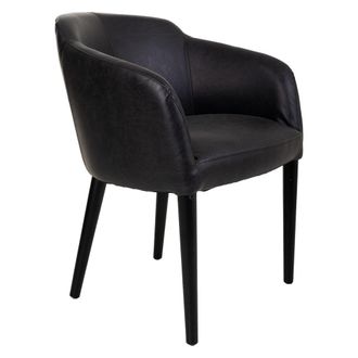Wanderlust Deco Wanderlust Deco - Sill&oacute;n De Madera Tapizado Negro 62x60x82