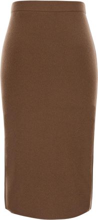 Max Mara Womens Skirt Mstzucca Brown Wool And Cashmere