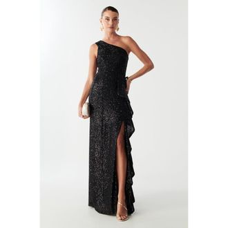 BWLDR Catia Dress in Black Sequin at Nordstrom, Size 10