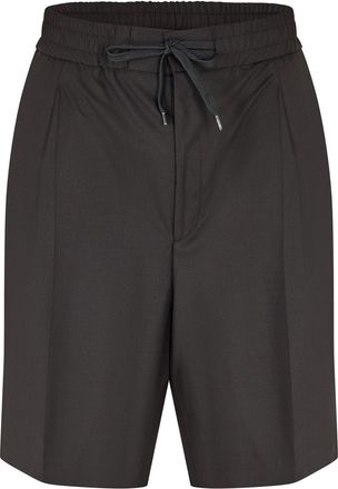 HUGO BOSS Hugo Mens Solid Patterned Shorts with Elasticated Waistband in Black - Size 34 (Waist)