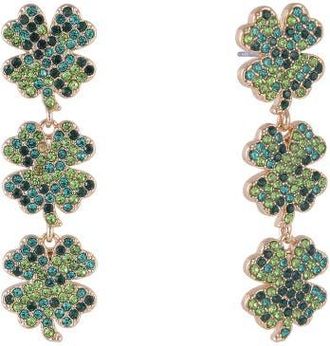 Hallmark Four Leaf Clover Linear Earrings in Green at Nordstrom