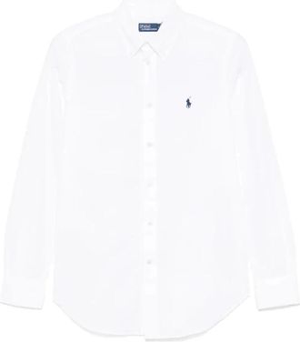 Polo Ralph Lauren Casual Wit Lang Mouw Shirt - Dames - Overhemden - Wit - XL - Katoen - Overhemden