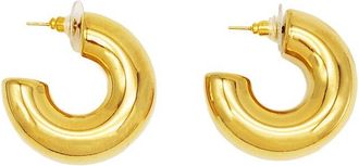 Petit Moments 18K Plated Stainless Steel Hoop Earrings