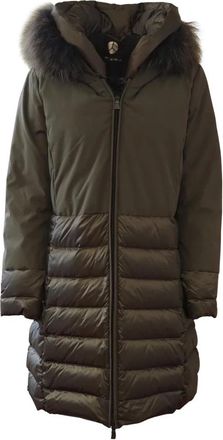 People of Shibuya Winterparka met echte bont capuchon - Dames - Parka Jassen - Groen - L - Jassen