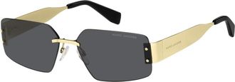 Marc Jacobs Goud Zwart/Grijs Zonnebril - unisex - Zonnebrillen - Geel - 59 MM - Accessoires