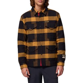 Columbia High Cascades Plaid Shirt Jacket in Maple Sug Tim Buff Plaid at Nordstrom Rack, Size Xx-Large
