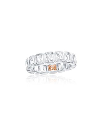 Suzy Levian Suzy Levian Silver Cz Eternity Ring